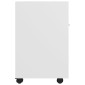 vidaXL Βοηθητικό Ντουλάπι με Τροχούς Λευκό 33x38x60 εκ. Μοριοσανίδα