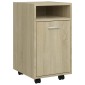 vidaXL Βοηθητ. Ντουλάπι με Τροχούς Sonoma Δρύς 33x38x60 εκ Μοριοσανίδα