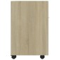 vidaXL Βοηθητ. Ντουλάπι με Τροχούς Sonoma Δρύς 33x38x60 εκ Μοριοσανίδα