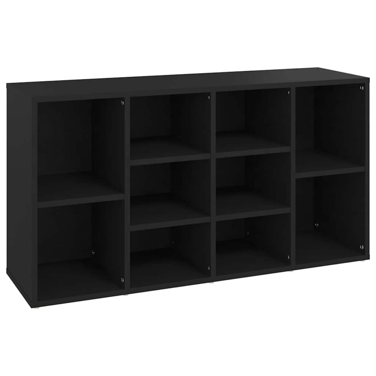 vidaXL Παπουτσοθήκη Μαύρη 103 x 30 x 54,5 εκ. από Μοριοσανίδα