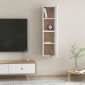 vidaXL Έπιπλα Τηλεόρασης 2 τεμ. Λευκά 30,5 x 30 x 60 εκ. Μοριοσανίδα