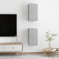 vidaXL Έπιπλα Τηλεόρασης 2 τεμ. Γκρι Σκυρ. 30,5x30x60 εκ. Μοριοσανίδα