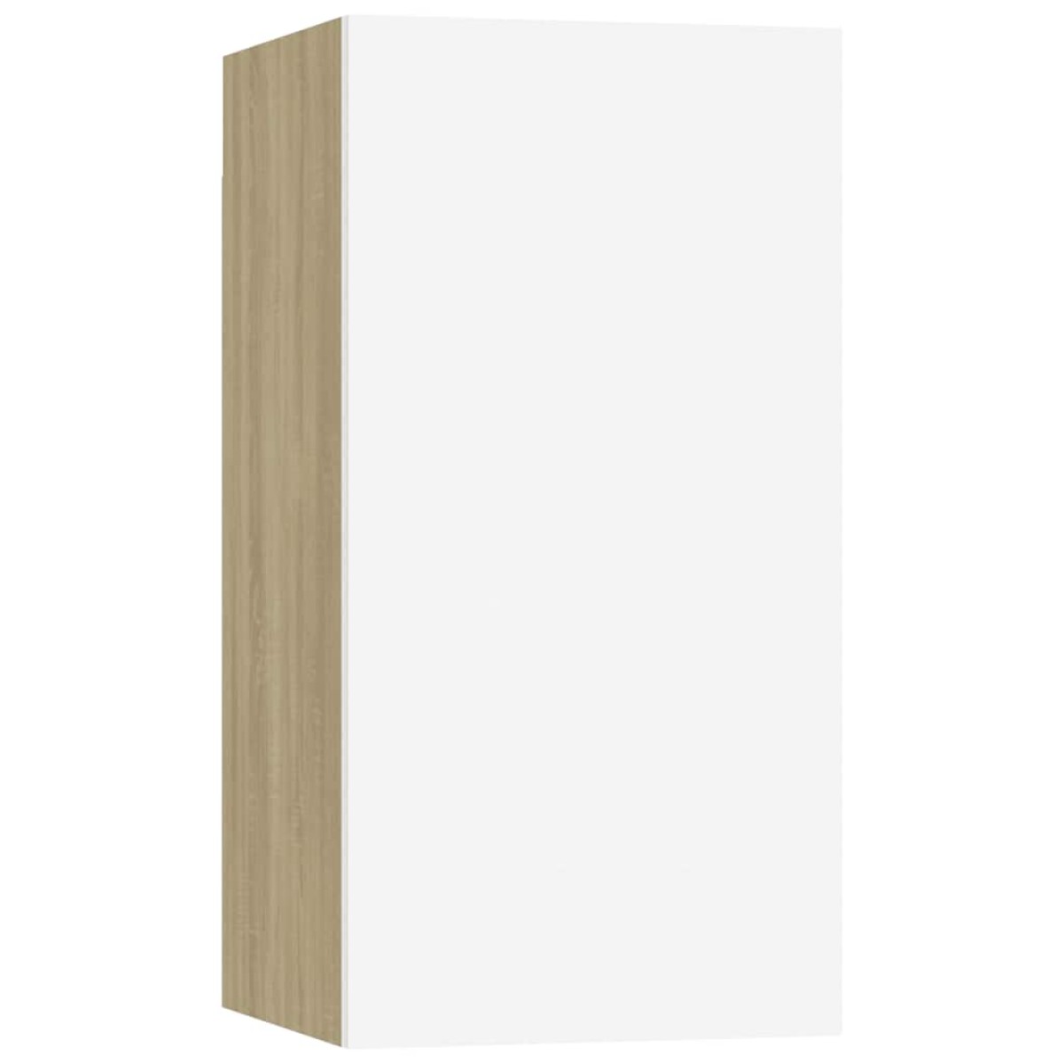 vidaXL Έπιπλο Τηλεόρασης Λευκό & Sonoma Δρυς 30,5x30x60εκ. Μοριοσανίδα