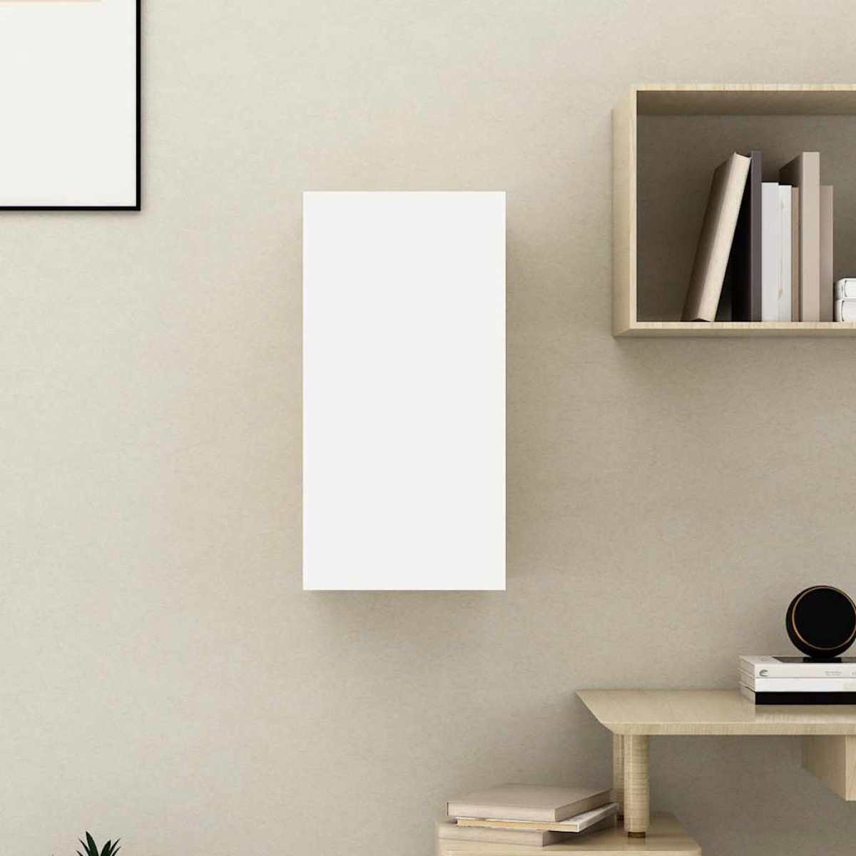 vidaXL Έπιπλο Τηλεόρασης Λευκό & Sonoma Δρυς 30,5x30x60εκ. Μοριοσανίδα