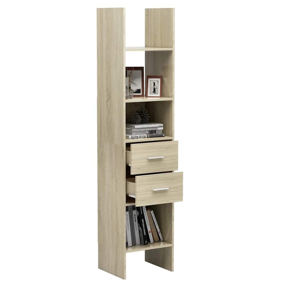vidaXL Βιβλιοθήκη Χρώμα Sonoma Δρυς 40 x 35 x 180 εκ. από Μοριοσανίδα