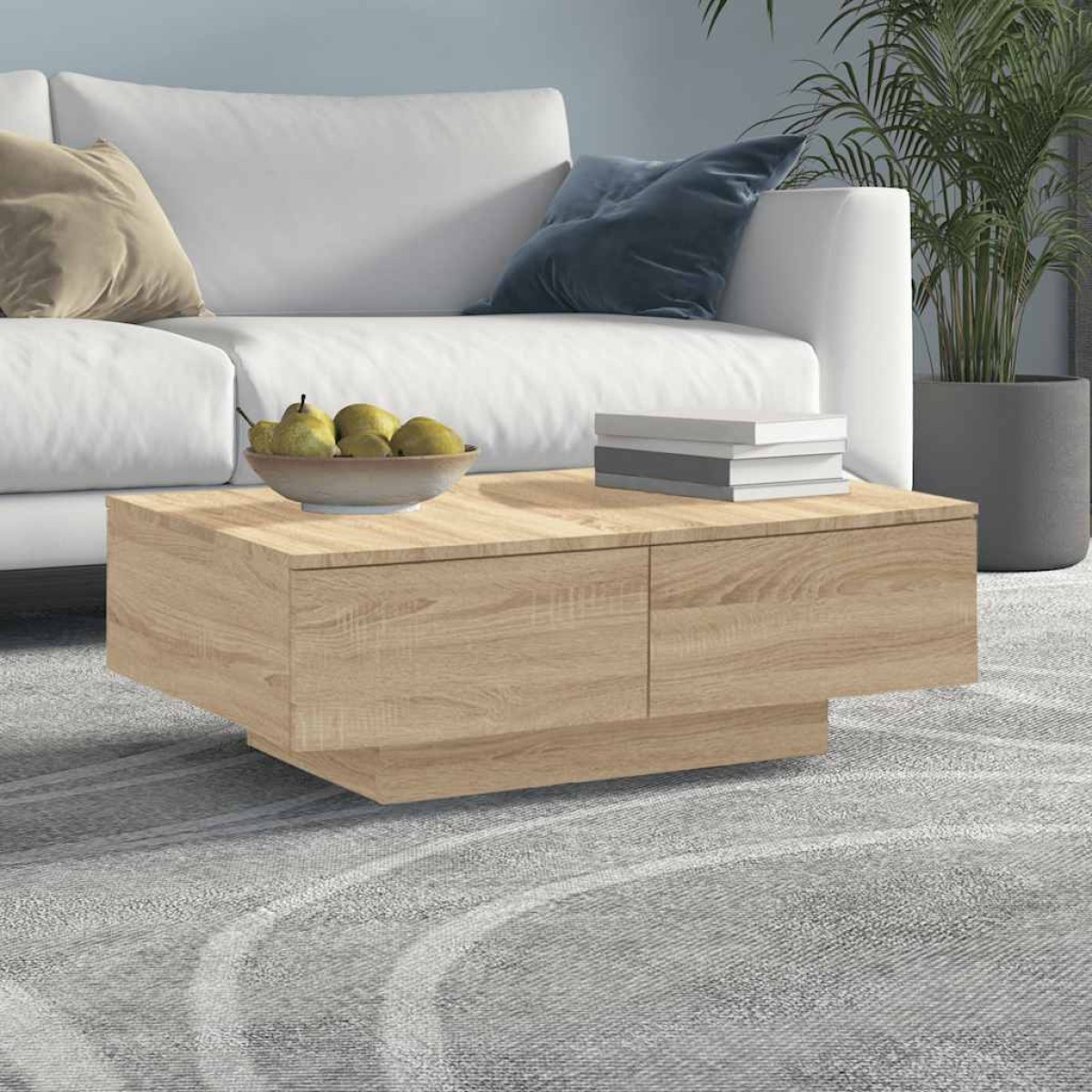 vidaXL Τραπεζάκι Σαλονιού Sonoma Δρυς 90 x 60 x 31 εκ. από Μοριοσανίδα