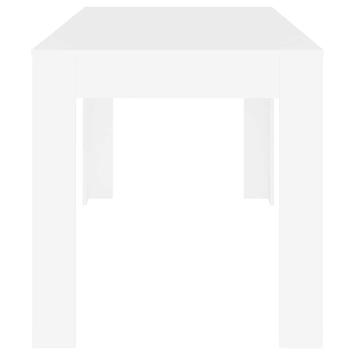 vidaXL Τραπεζαρία Λευκή 140x74,5x76 εκ. από Επεξεργασμένο Ξύλο