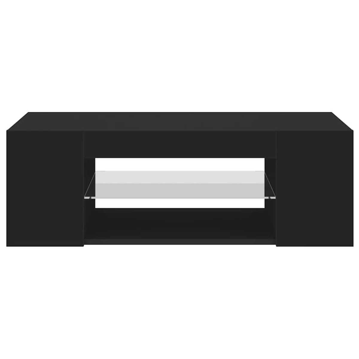 vidaXL Έπιπλο Τηλεόρασης με LED Μαύρο 90x39x30 εκ.