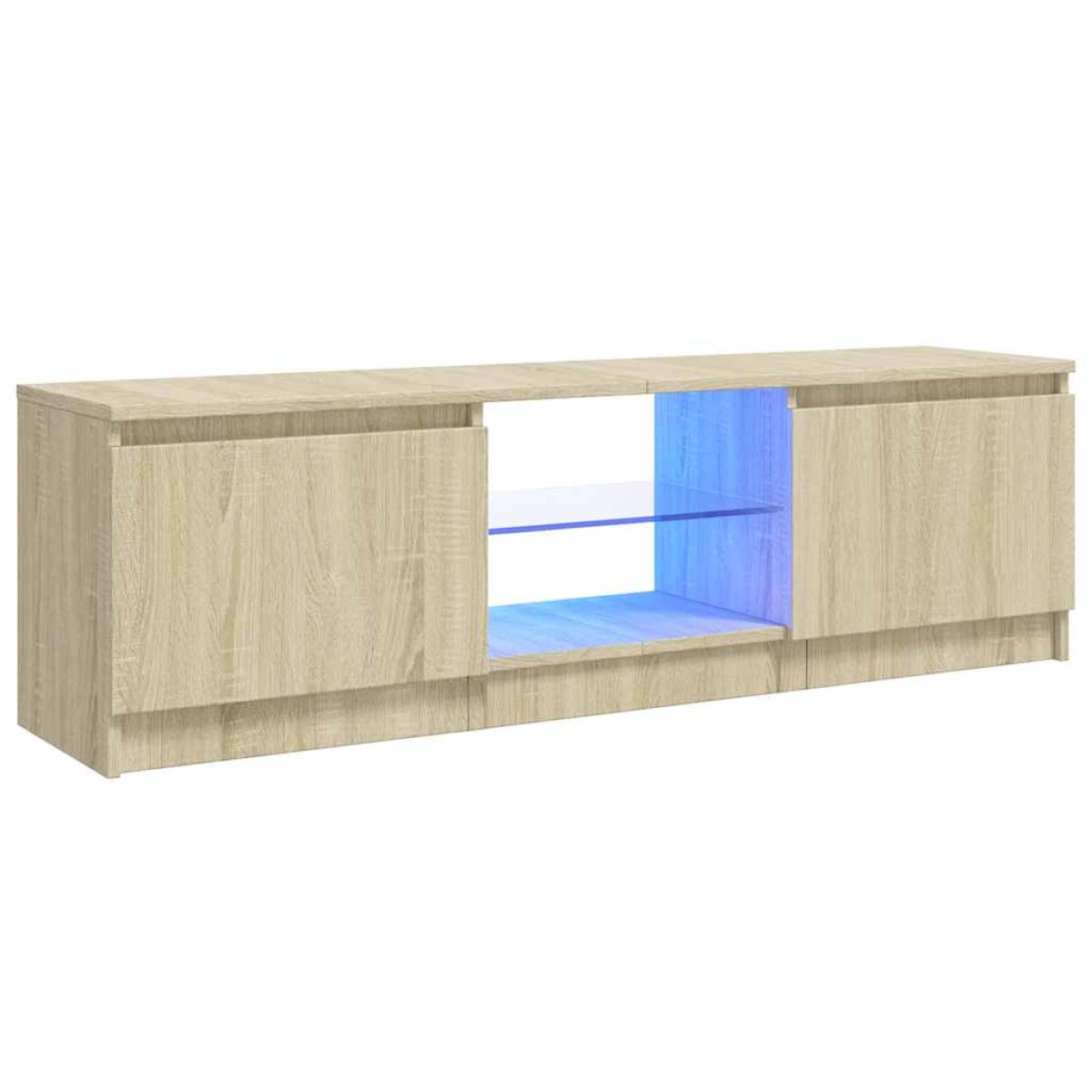 vidaXL Έπιπλο Τηλεόρασης με LED Sonoma Δρυς 120 x 30 x 35,5 εκ.