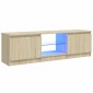 vidaXL Έπιπλο Τηλεόρασης με LED Sonoma Δρυς 120 x 30 x 35,5 εκ.