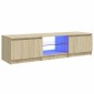 vidaXL Έπιπλο Τηλεόρασης με LED Sonoma Δρυς 140x40x35,5 εκ.