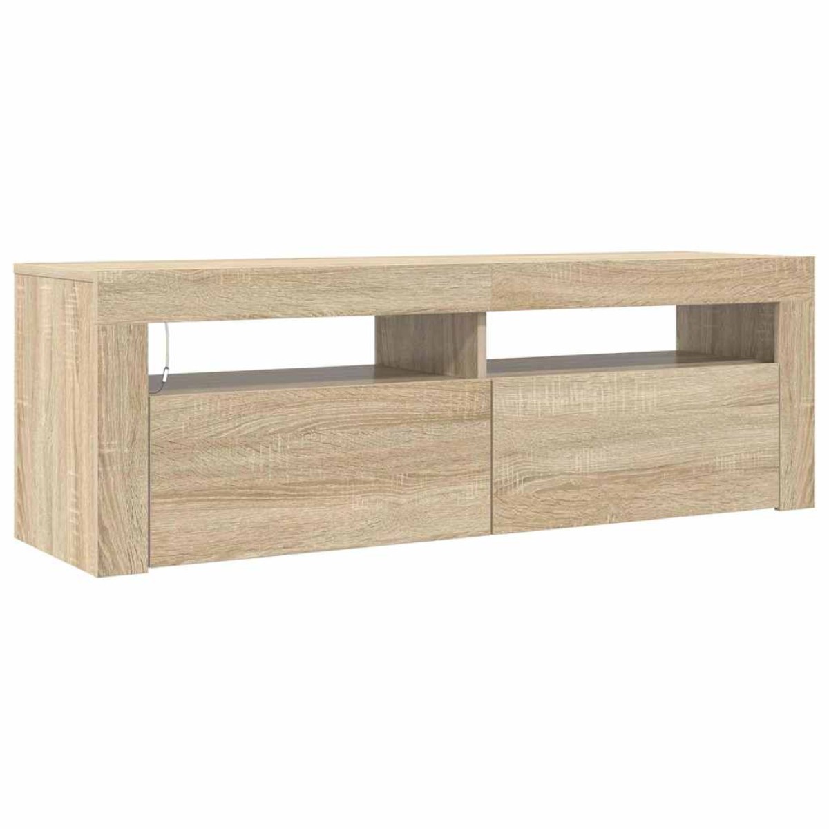 vidaXL Έπιπλο Τηλεόρασης με LED Sonoma Δρυς 120x35x40 εκ.