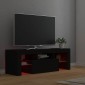 vidaXL Έπιπλο Τηλεόρασης με LED Μαύρο 120 x 35 x 40 εκ.