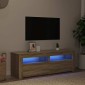 vidaXL Έπιπλο Τηλεόρασης με LED Sonoma Δρυς 120 x 35 x 40 εκ.