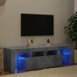 vidaXL Έπιπλο Τηλεόρασης με LED Γκρι Σκυρ. 140 x 36,5 x 40 εκ.