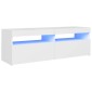 vidaXL Έπιπλο Τηλεόρασης με LED Λευκό 120 x 35 x 40 εκ.