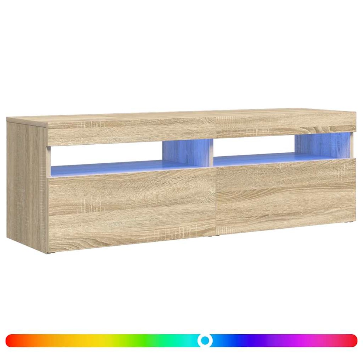 vidaXL Έπιπλο Τηλεόρασης με LED Sonoma Δρυς 120 x 35 x 40 εκ.