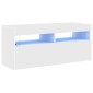 vidaXL Έπιπλο Τηλεόρασης με LED Λευκό 90 x 35 x 40 εκ.