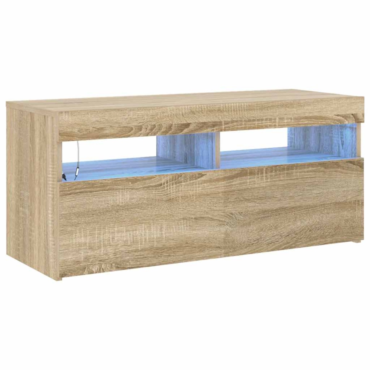 vidaXL Έπιπλο Τηλεόρασης με LED Sonoma Δρυς 90 x 35 x 40 εκ.