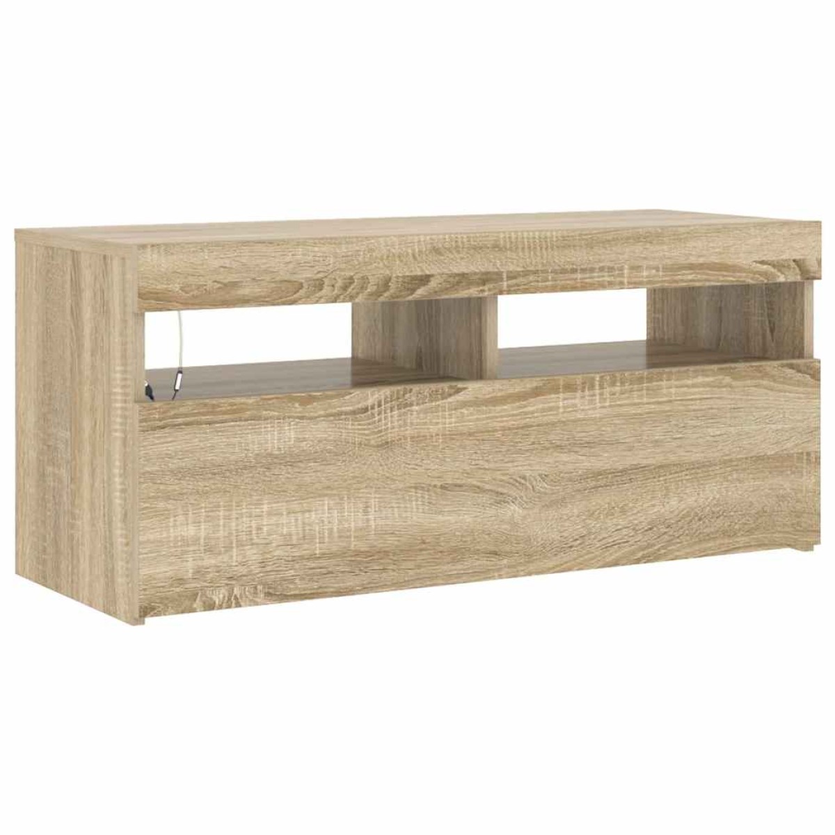 vidaXL Έπιπλο Τηλεόρασης με LED Sonoma Δρυς 90 x 35 x 40 εκ.
