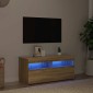 vidaXL Έπιπλο Τηλεόρασης με LED Sonoma Δρυς 90 x 35 x 40 εκ.
