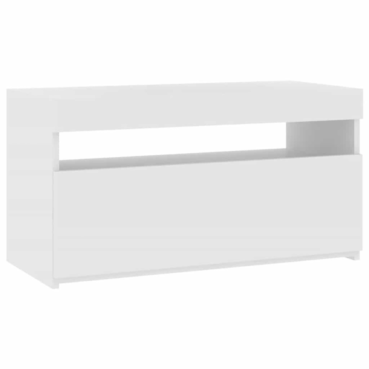 vidaXL Έπιπλο Τηλεόρασης με LED Λευκό 75 x 35 x 40 εκ.