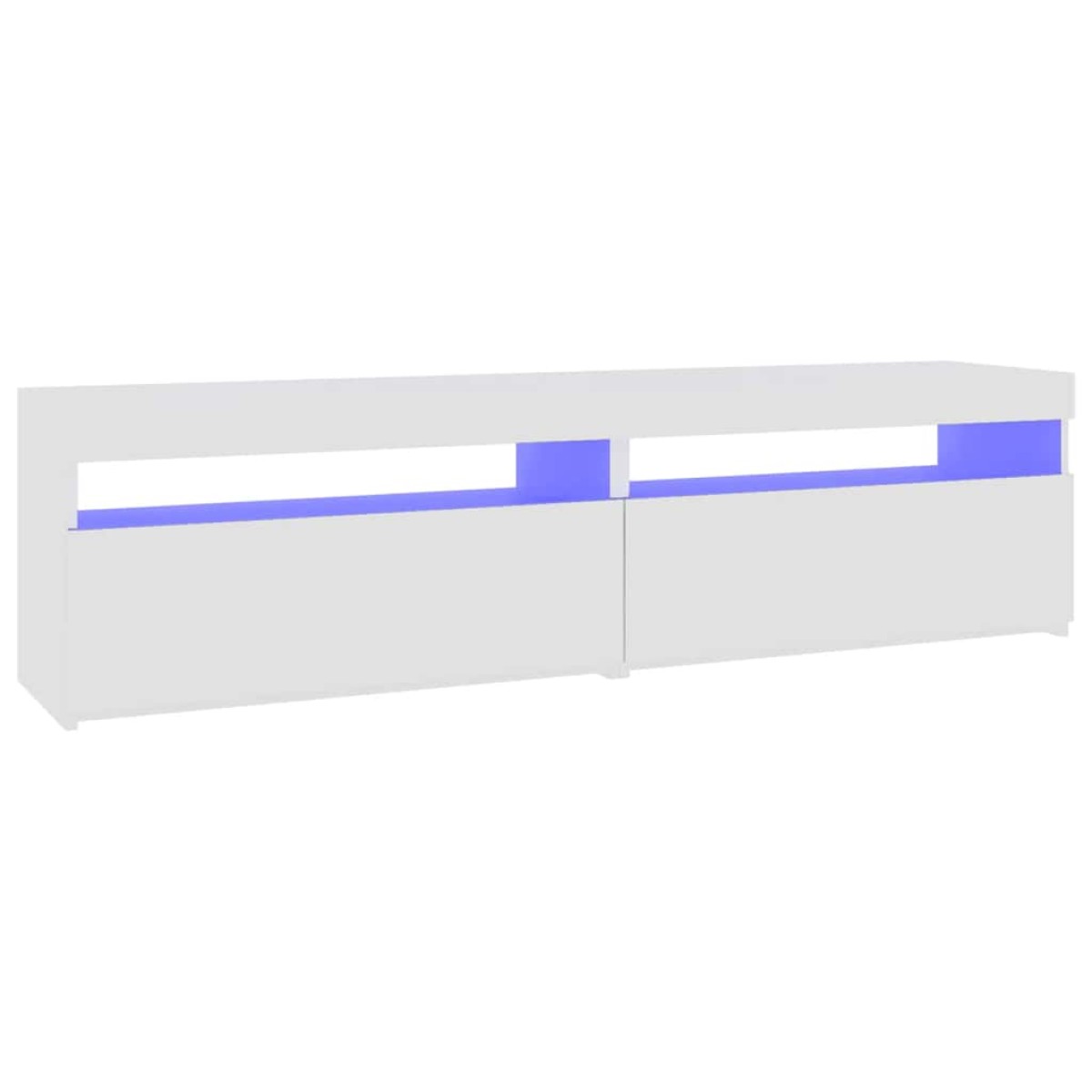 vidaXL Έπιπλα Τηλεόρασης με LED 2 τεμ. Λευκό 75 x 35 x 40 εκ.