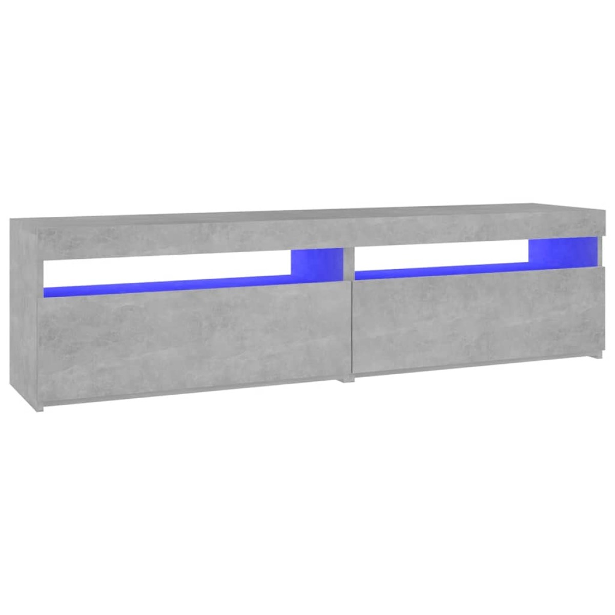 vidaXL Έπιπλα Τηλεόρασης με LED 2 τεμ. Γκρι Σκυροδέματος 75x35x40 εκ.
