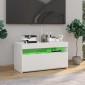vidaXL Έπιπλο Τηλεόρασης με LED Γυαλιστερό Λευκό 75 x 35 x 40 εκ.