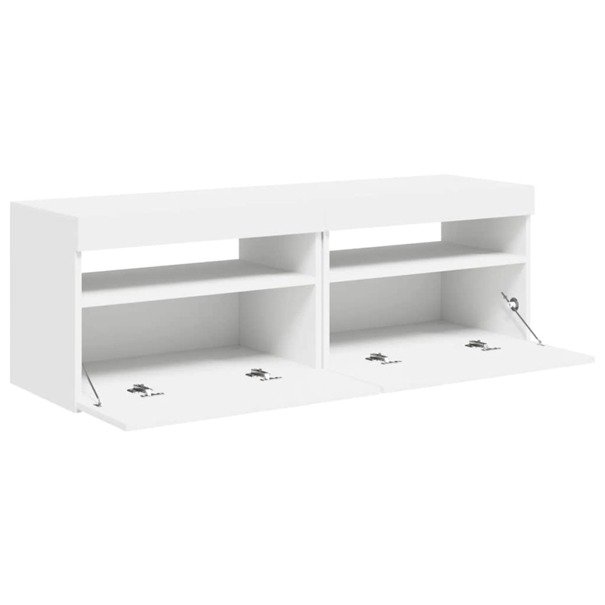 vidaXL Έπιπλα Τηλεόρασης με LED 2 τεμ. Λευκά 60 x 35 x 40 εκ.