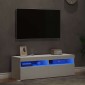 vidaXL Έπιπλα Τηλεόρασης με LED 2 τεμ. Λευκά 60 x 35 x 40 εκ.