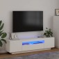 vidaXL Έπιπλο Τηλεόρασης με LED Λευκό 160 x 35 x 40 εκ.