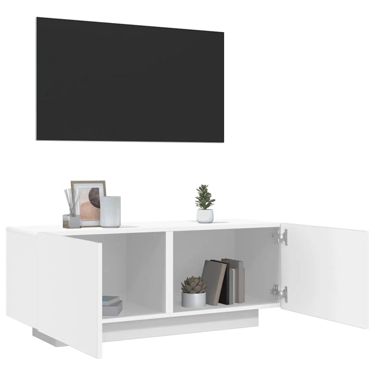 vidaXL Έπιπλο Τηλεόρασης Λευκό 100 x 35 x 40 εκ. από Μοριοσανίδα