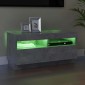 vidaXL Έπιπλο Τηλεόρασης με LED Γκρι Σκυροδέματος 80 x 35 x 40 εκ.