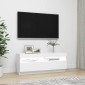 vidaXL Έπιπλο Τηλεόρασης με LED Λευκό 100 x 35 x 40 εκ.