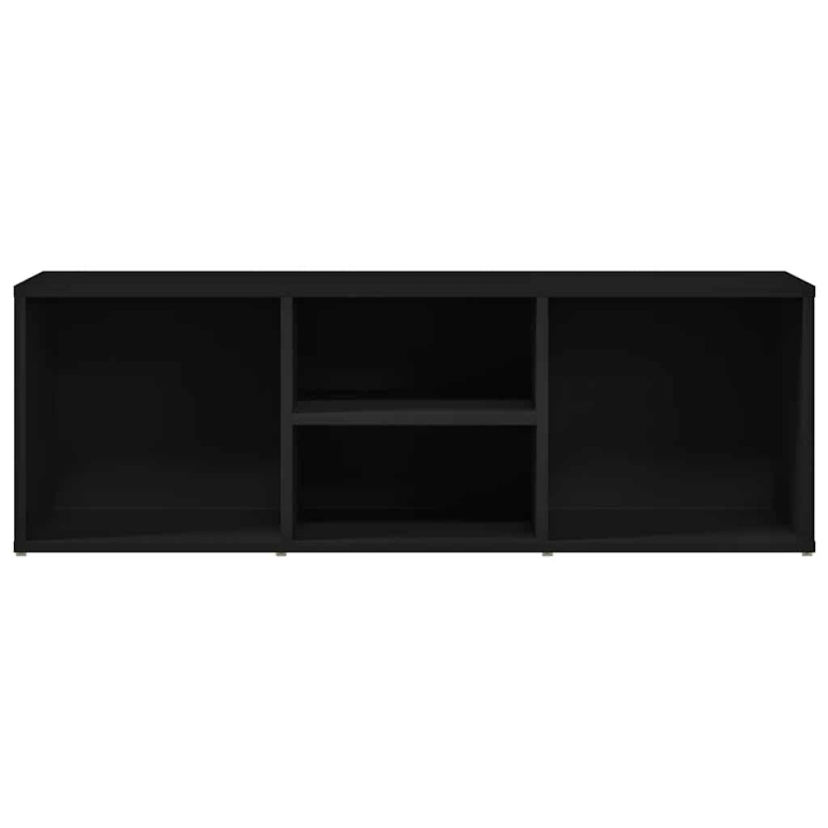 vidaXL Πάγκος Αποθήκευσης Παπουτσιών Μαύρος 105x35x35 εκ. Μοριοσανίδα