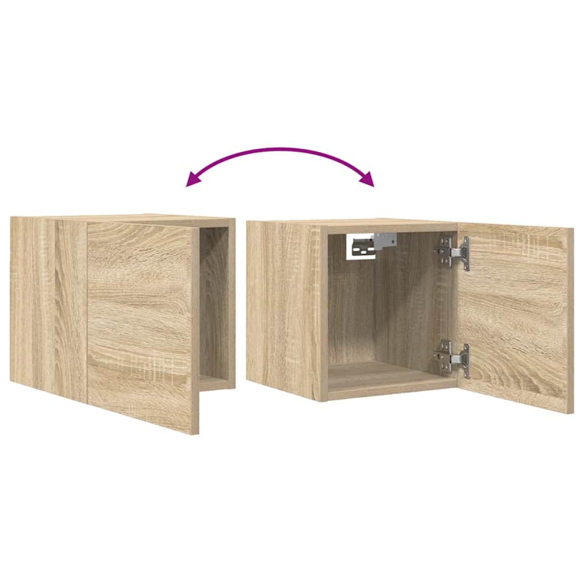 vidaXL Έπιπλο Τηλεόρασης Κρεμαστό Sonoma Δρυς 30,5 x 30 x 30 εκ.