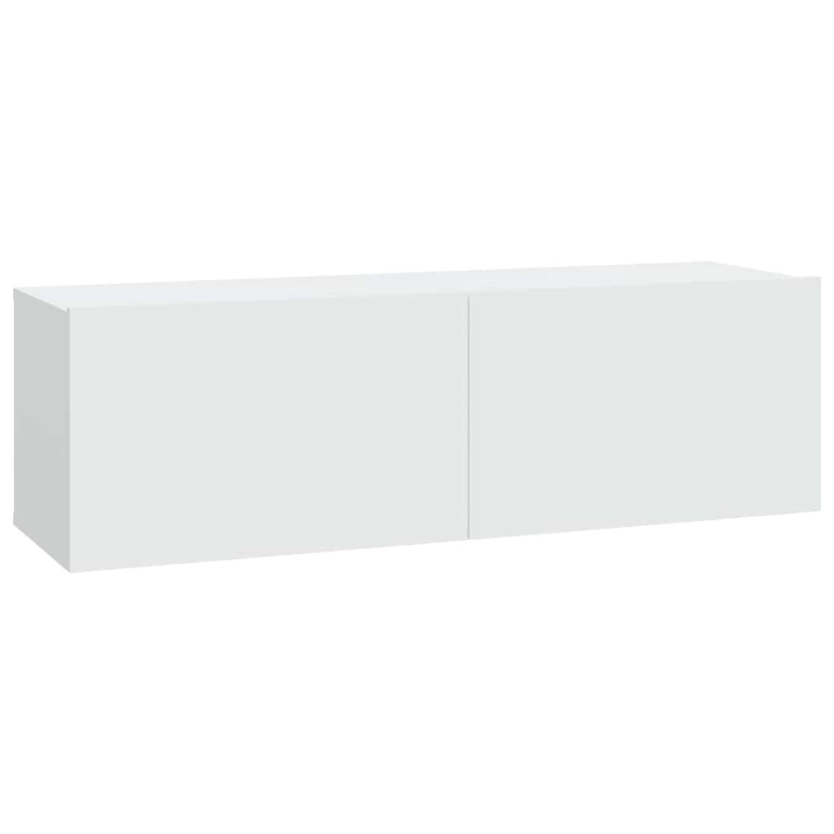 vidaXL Έπιπλα Τηλεόρασης Τοίχου 2 τεμ. Λευκά 100x30x30 εκ. Επεξ. Ξύλο