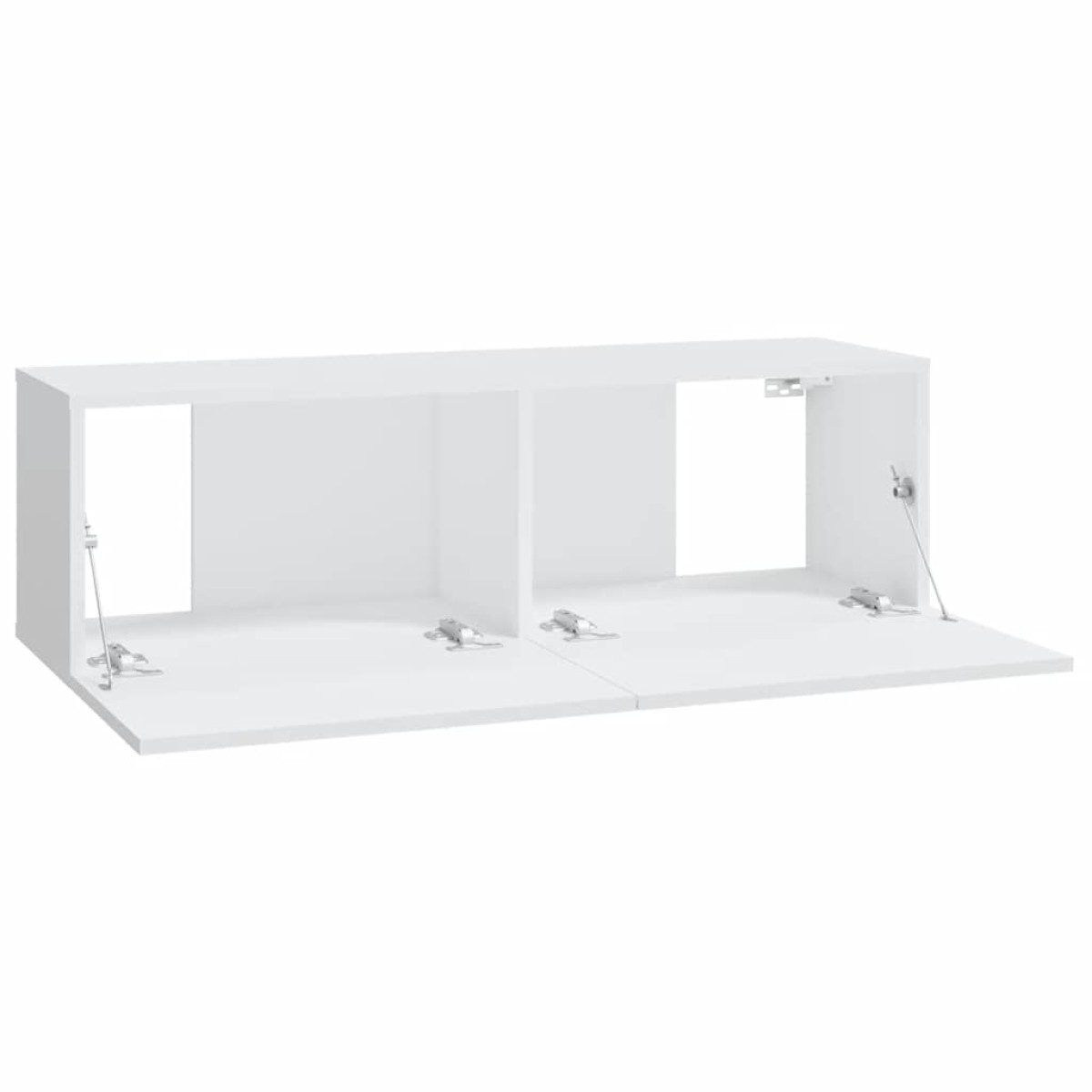 vidaXL Έπιπλα Τηλεόρασης Τοίχου 2 τεμ. Λευκά 100x30x30 εκ. Επεξ. Ξύλο