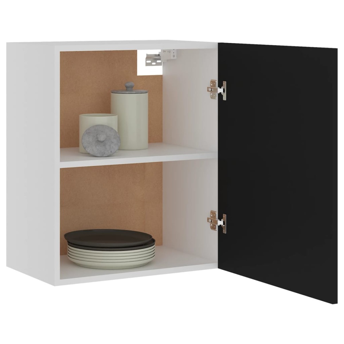 vidaXL Ντουλάπια Κρεμαστά 2 τεμ. Μαύρα 50x31x60 εκ. Μοριοσανίδα