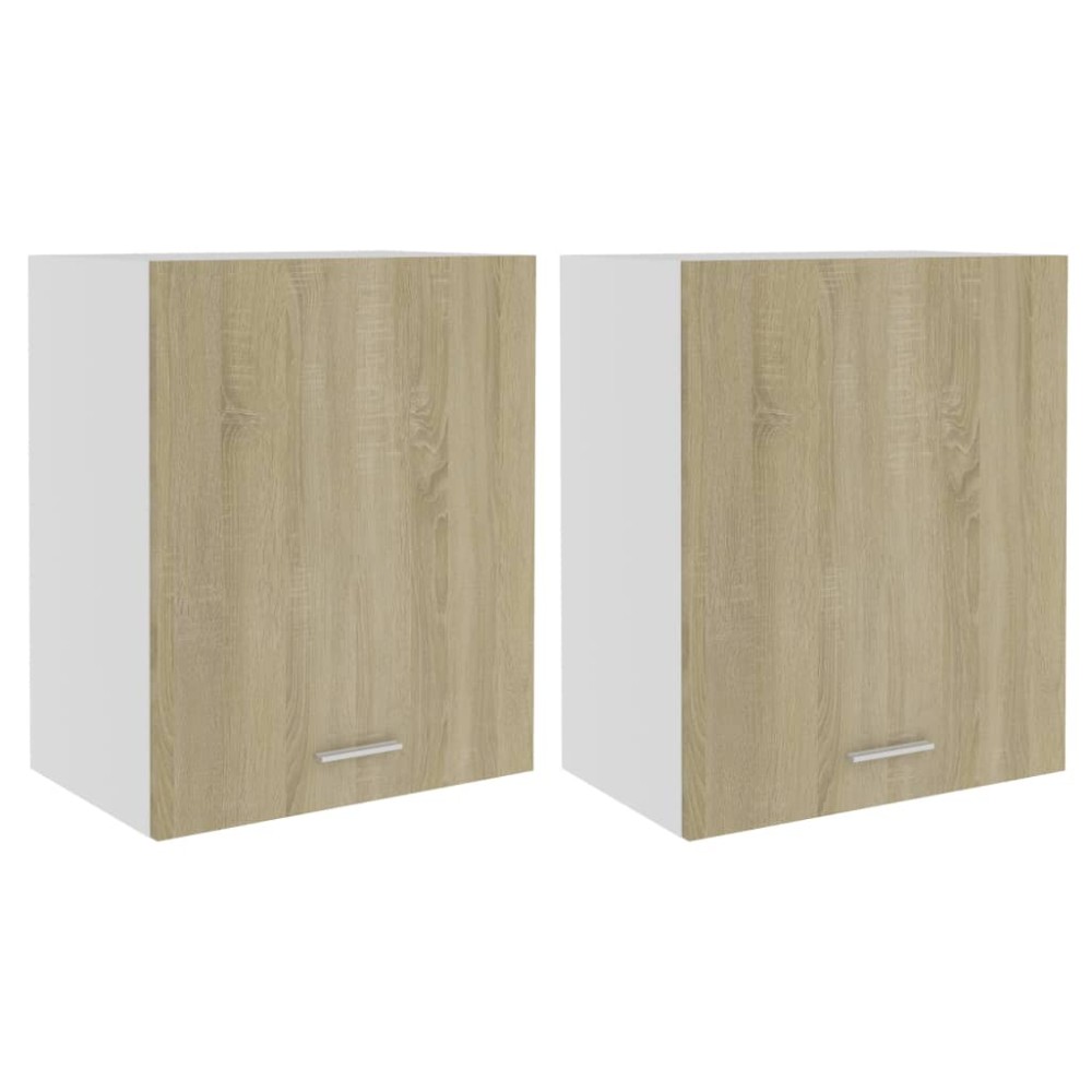 vidaXL Κρεμαστά Ντουλάπια 2 τεμ. "Lyon" Ξύλο Sonoma Δρυς 50x31x60 εκ. από Τεχνητό Ξύλο