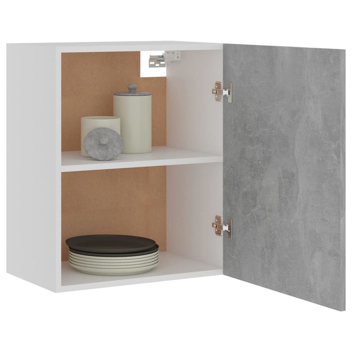 vidaXL Ντουλάπια Κρεμαστά 2 τεμ. Γκρι Σκυροδ. 50x31x60 εκ. Μοριοσανίδα