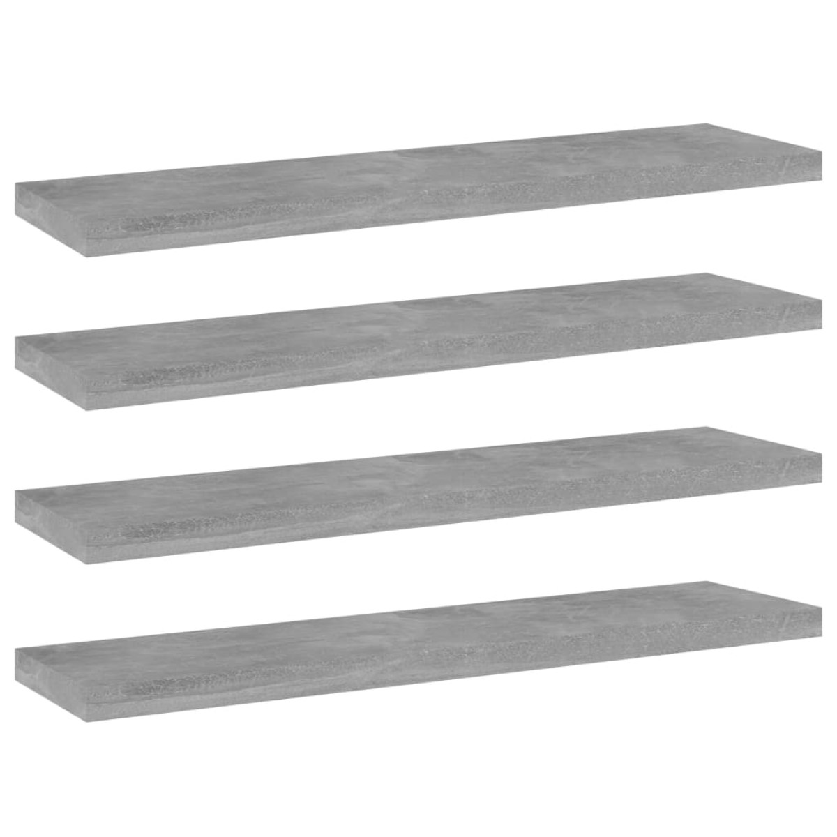 vidaXL Ράφια Βιβλιοθήκης 4 τεμ. Γκρι Σκυροδ. 40x10x1,5 εκ. Μοριοσανίδα