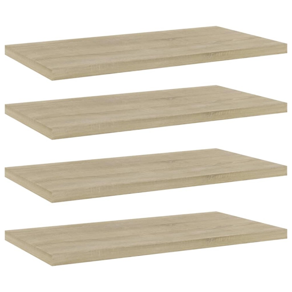 vidaXL Ράφια Βιβλιοθήκης 4 τεμ. Sonoma Δρυς 40x20x1,5 εκ. Επεξ.Ξύλο