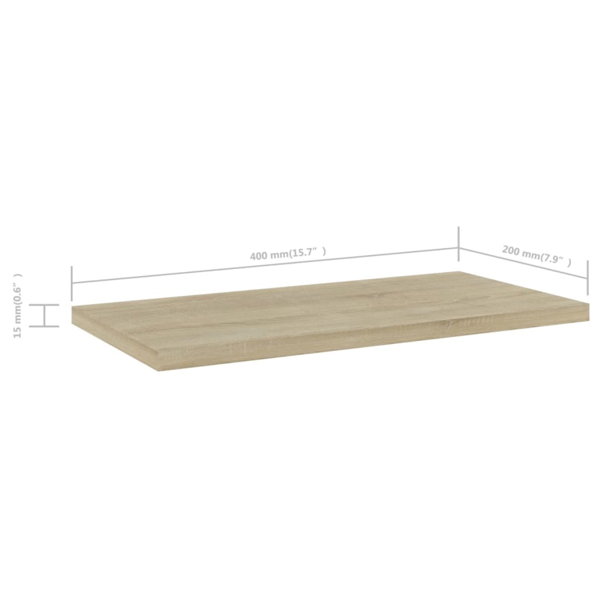 vidaXL Ράφια Βιβλιοθήκης 4 τεμ. Sonoma Δρυς 40x20x1,5 εκ. Μοριοσανίδα