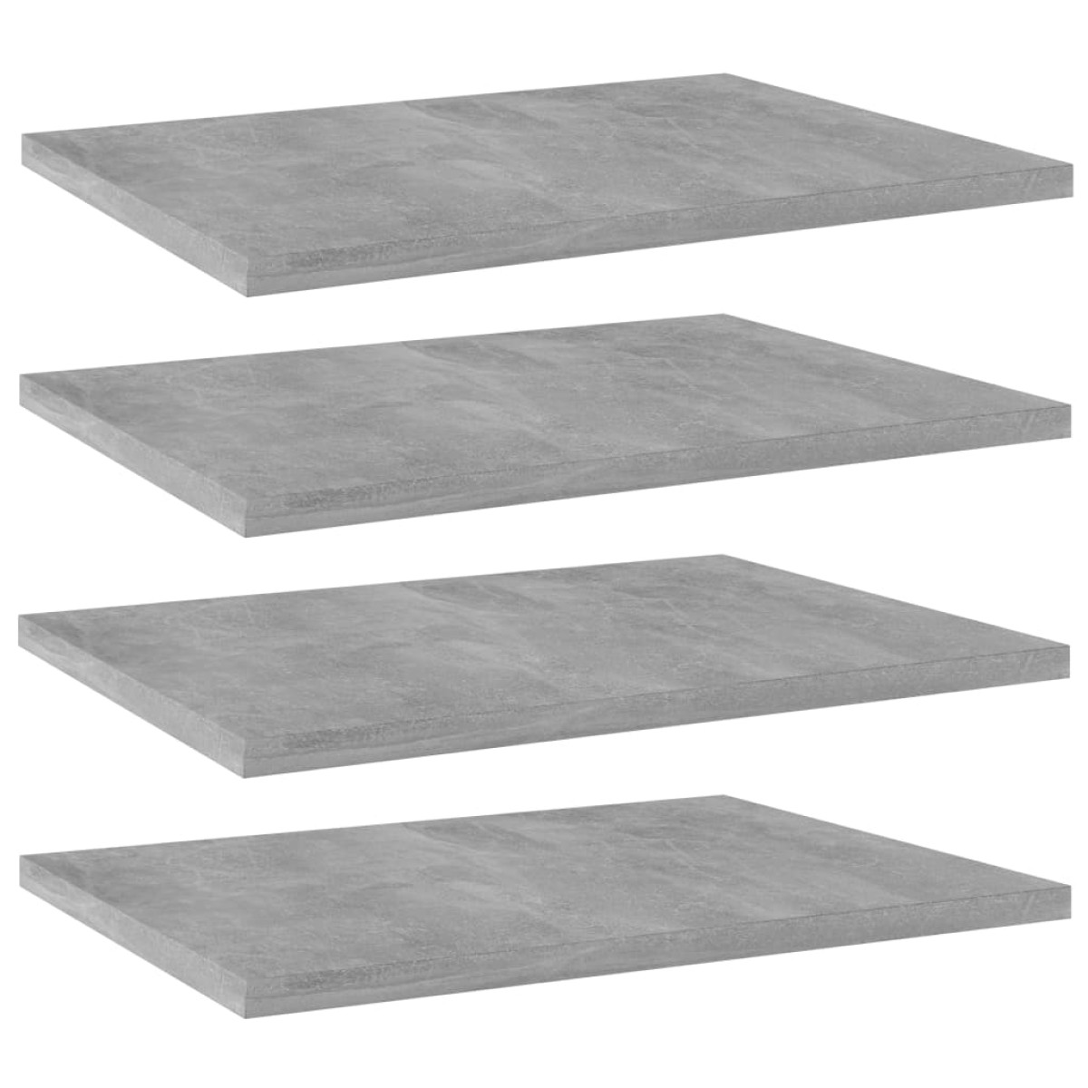 vidaXL Ράφια Βιβλιοθήκης 4 τεμ. Γκρι Σκυροδ. 40x30x1,5 εκ. Μοριοσανίδα