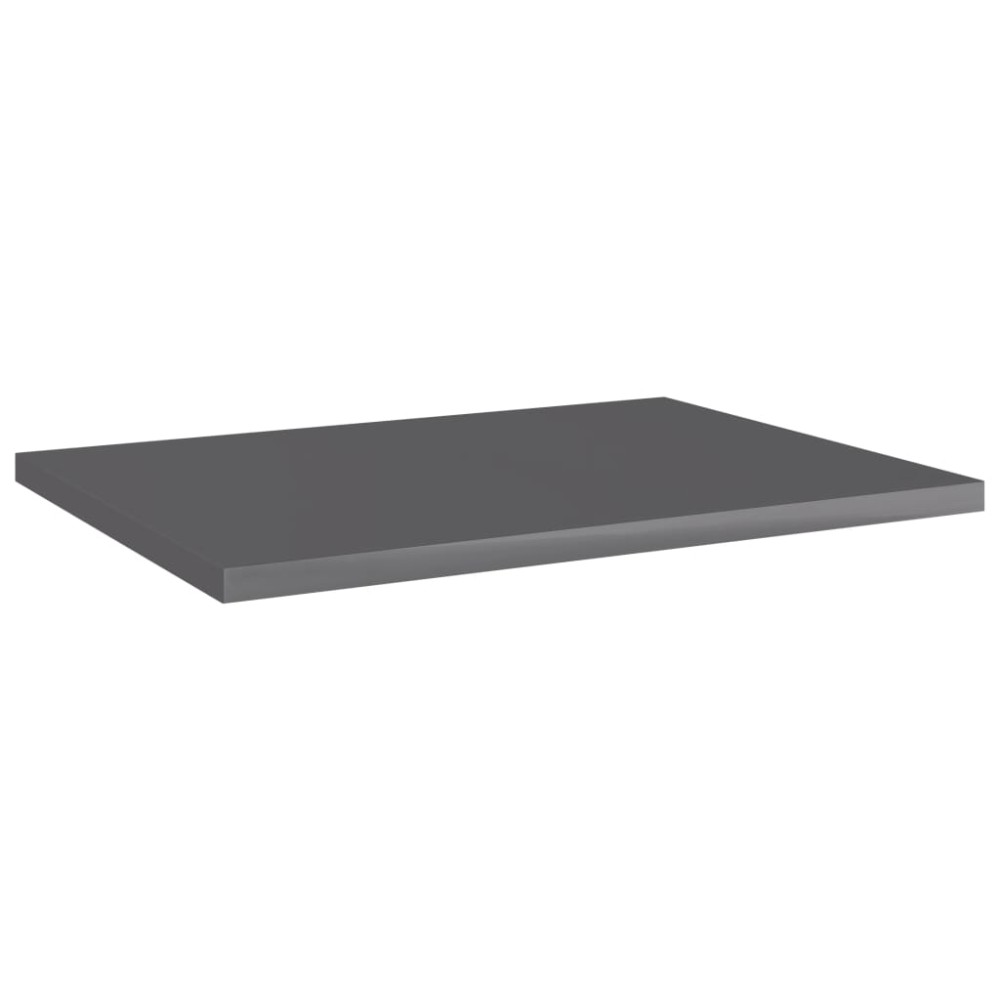 vidaXL Ράφια Βιβλιοθήκης 4 τεμ. Γυαλ. Γκρι 40x30x1,5 εκ. Μοριοσανίδα