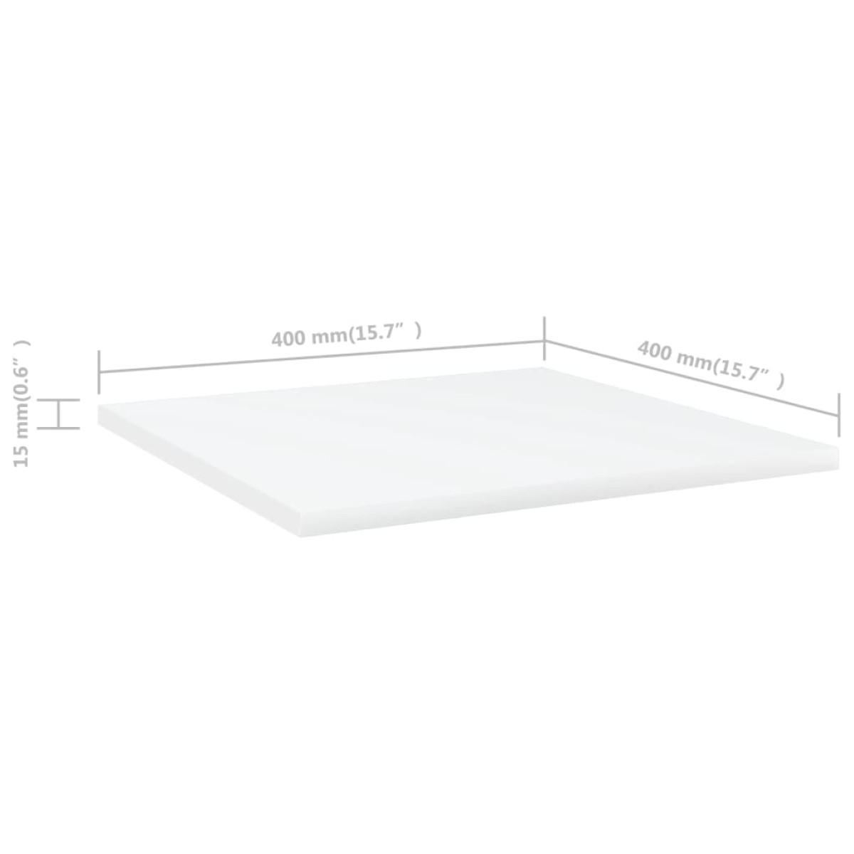 vidaXL Ράφια Βιβλιοθήκης 4 τεμ. Λευκά 40x40x1,5 εκ. από Μοριοσανίδα