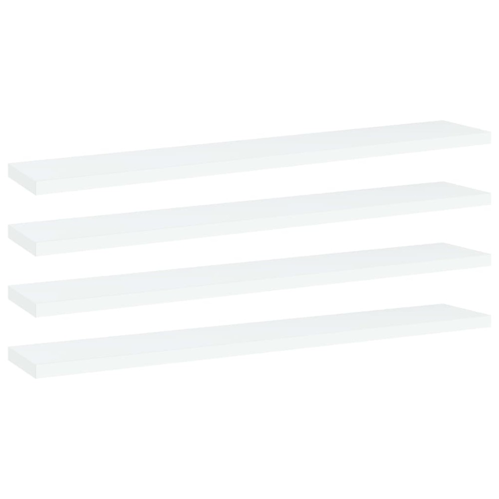 vidaXL Ράφια Βιβλιοθήκης 4 τεμ. Λευκά 60x10x1,5 εκ. από Επεξ.Ξύλο