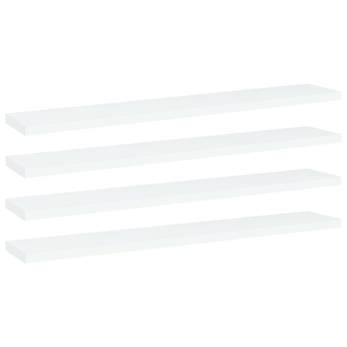 vidaXL Ράφια Βιβλιοθήκης 4 τεμ. Λευκά 60x10x1,5 εκ. από Μοριοσανίδα
